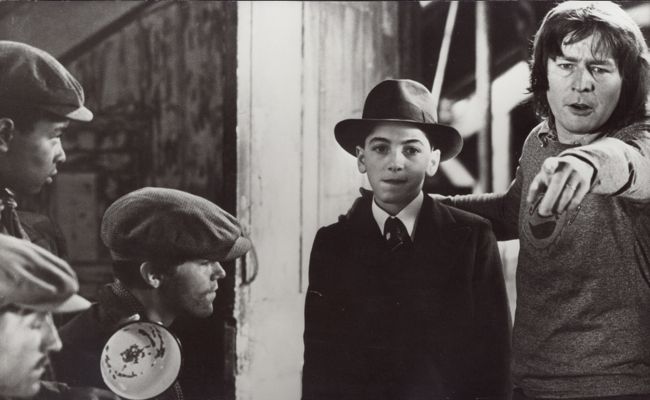 Alan Parker and Scott Baio on the set of 'Bugsy Malone'